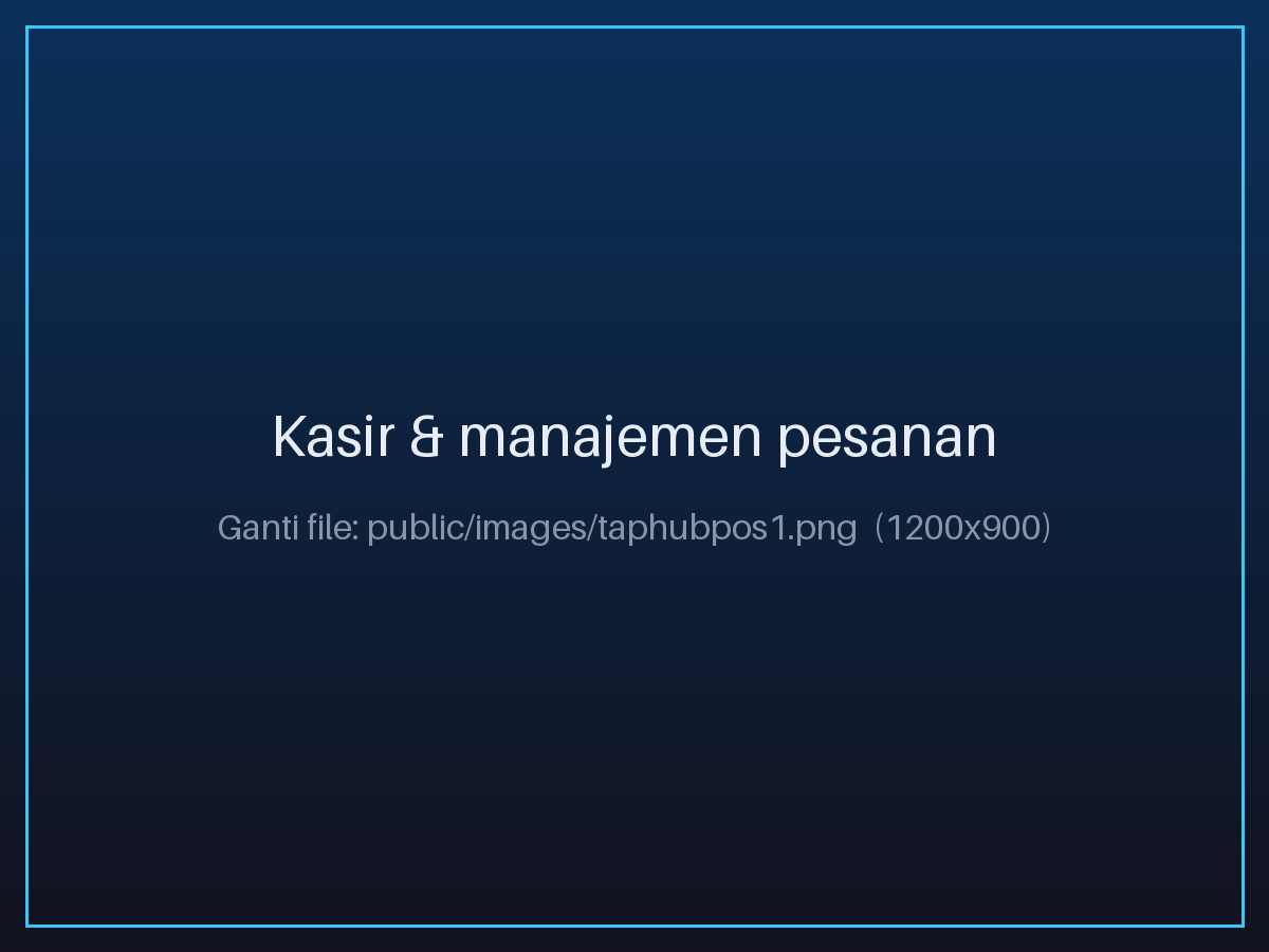 Kasir memproses pesanan pelanggan dengan aplikasi TapPOS di tablet