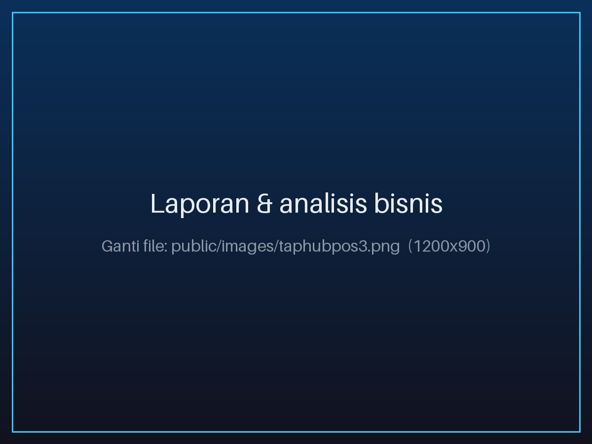 Grafik laporan penjualan dan kinerja staf di TapPOS