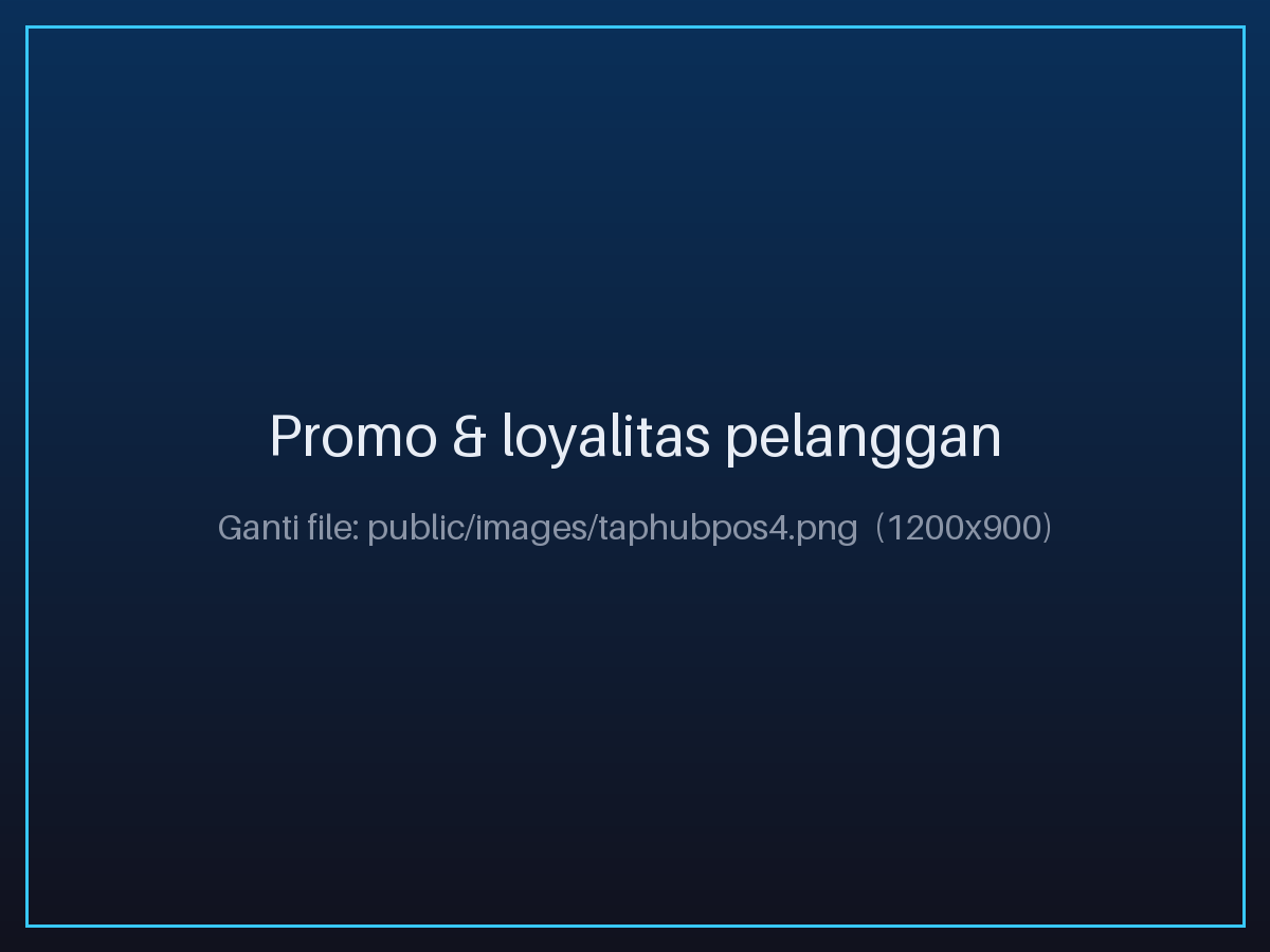 Pelanggan mengumpulkan poin member melalui program loyalitas TapPOS