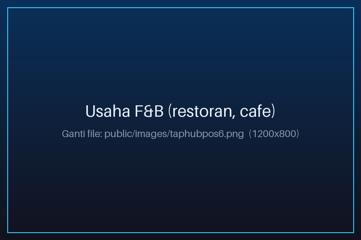 Pemilik cafe memakai TapPOS di meja kasir